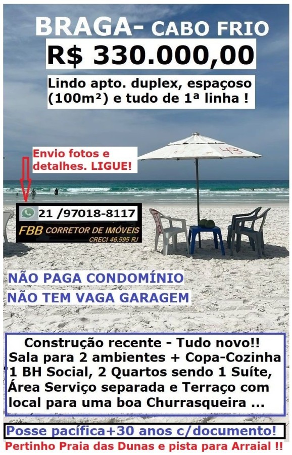 Apartamento para Venda em Cabo Frio, Braga