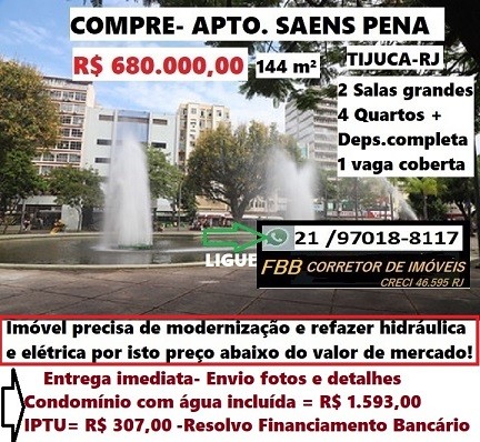 Apartamento para Venda em Rio de Janeiro, Tijuca