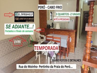 Casa em Condomnio para Temporada, em Cabo Frio, bairro Per, 3 dormitrios, 2 banheiros, 2 vagas