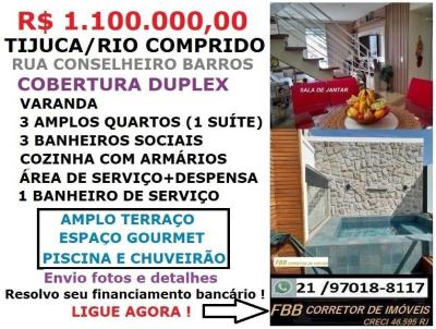 Cobertura Duplex para Venda, em Rio de Janeiro, bairro Rio Comprido, 3 dormitrios, 4 banheiros, 1 sute, 1 vaga