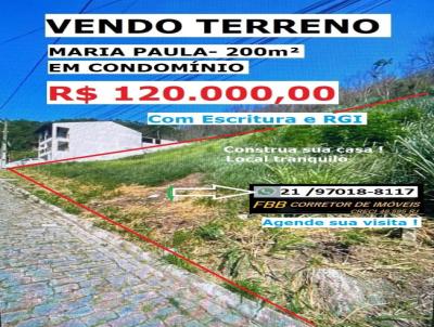 Terreno para Venda, em S�o Gon�alo, bairro Maria Paula
