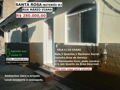 Casa para Venda, em Niter�i, bairro Santa Rosa, 2 dormit�rios, 1 banheiro