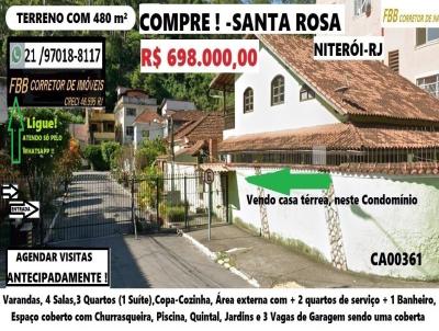 Casa em Condom�nio para Venda, em Niter�i, bairro Santa Rosa, 3 dormit�rios, 3 banheiros, 1 su�te, 4 vagas