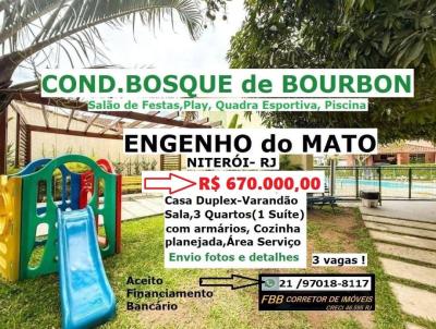 Casa em Condom�nio para Venda, em Niter�i, bairro Engenho do Mato, 3 dormit�rios, 3 banheiros, 1 su�te, 3 vagas