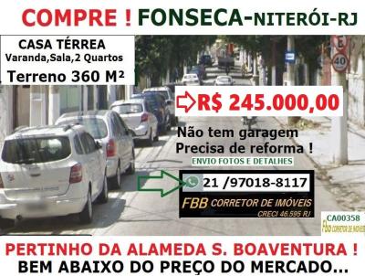 Casa para Venda, em Niter�i, bairro Fonseca, 2 dormit�rios, 1 banheiro