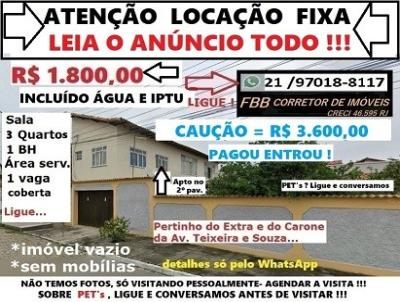 Apartamento para Loca��o, em Cabo Frio, bairro Parque Central, 3 dormit�rios, 1 banheiro, 1 vaga
