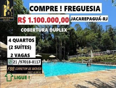 Cobertura Duplex para Venda, em Rio de Janeiro, bairro Freguesia-Jacarepagu�, 4 dormit�rios, 4 banheiros, 2 su�tes, 2 vagas