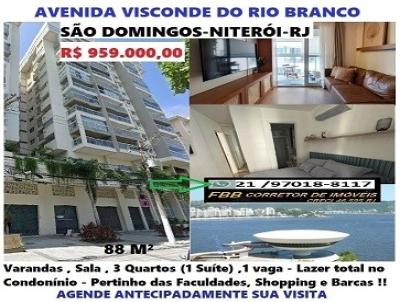 Apartamento para Venda, em Niter�i, bairro S�o Domingos, 3 dormit�rios, 2 banheiros, 1 su�te, 1 vaga