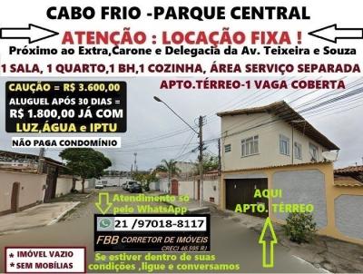 Apartamento para Loca��o, em Cabo Frio, bairro Parque Central, 1 dormit�rio, 1 banheiro, 1 vaga